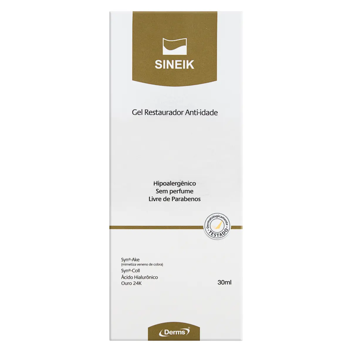 Gel Restaurador Anti Idade Sem Perfume Sineik Caixa 30ml