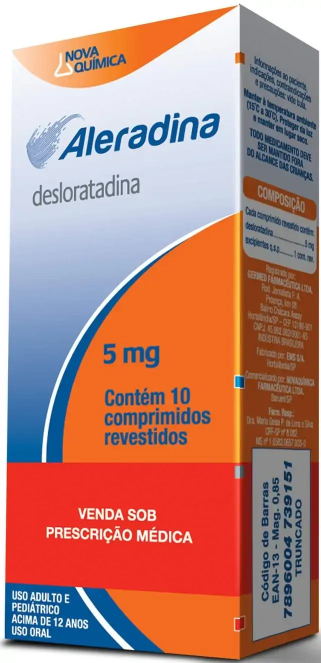 Aleradina 5 Mg 10 Comprimidos Germed Similar