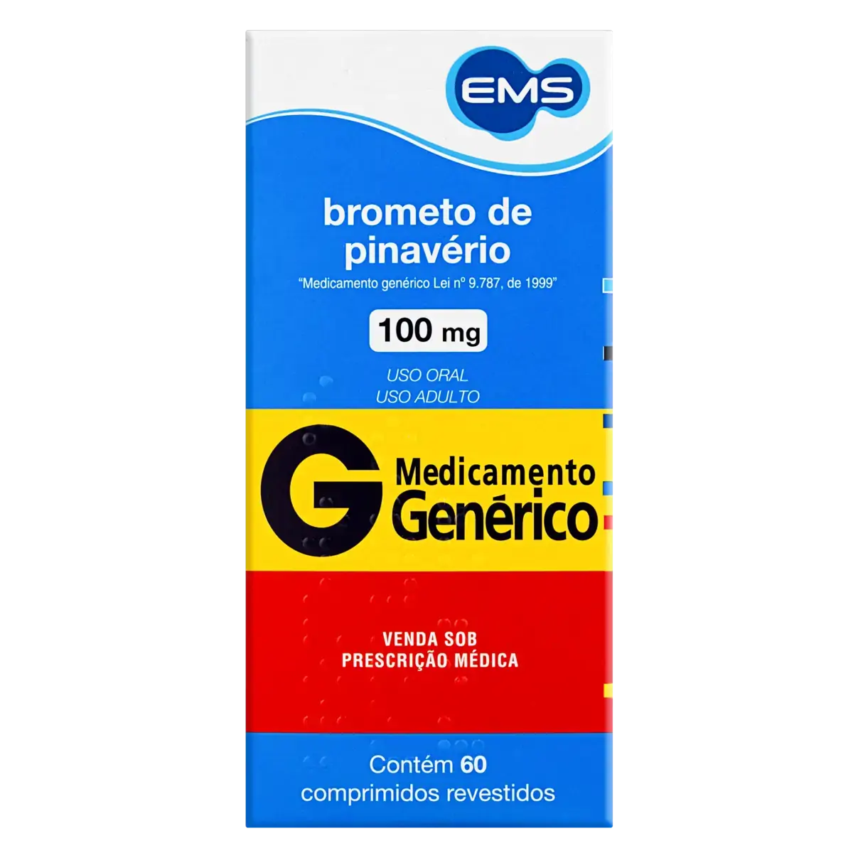 Brometo De Pinavério 100mg Ems Caixa 60 Comprimidos Revestidos