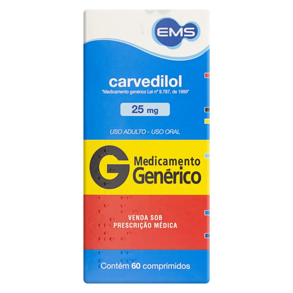 Carvedilol 25mg Ems Caixa 60 Comprimidos
