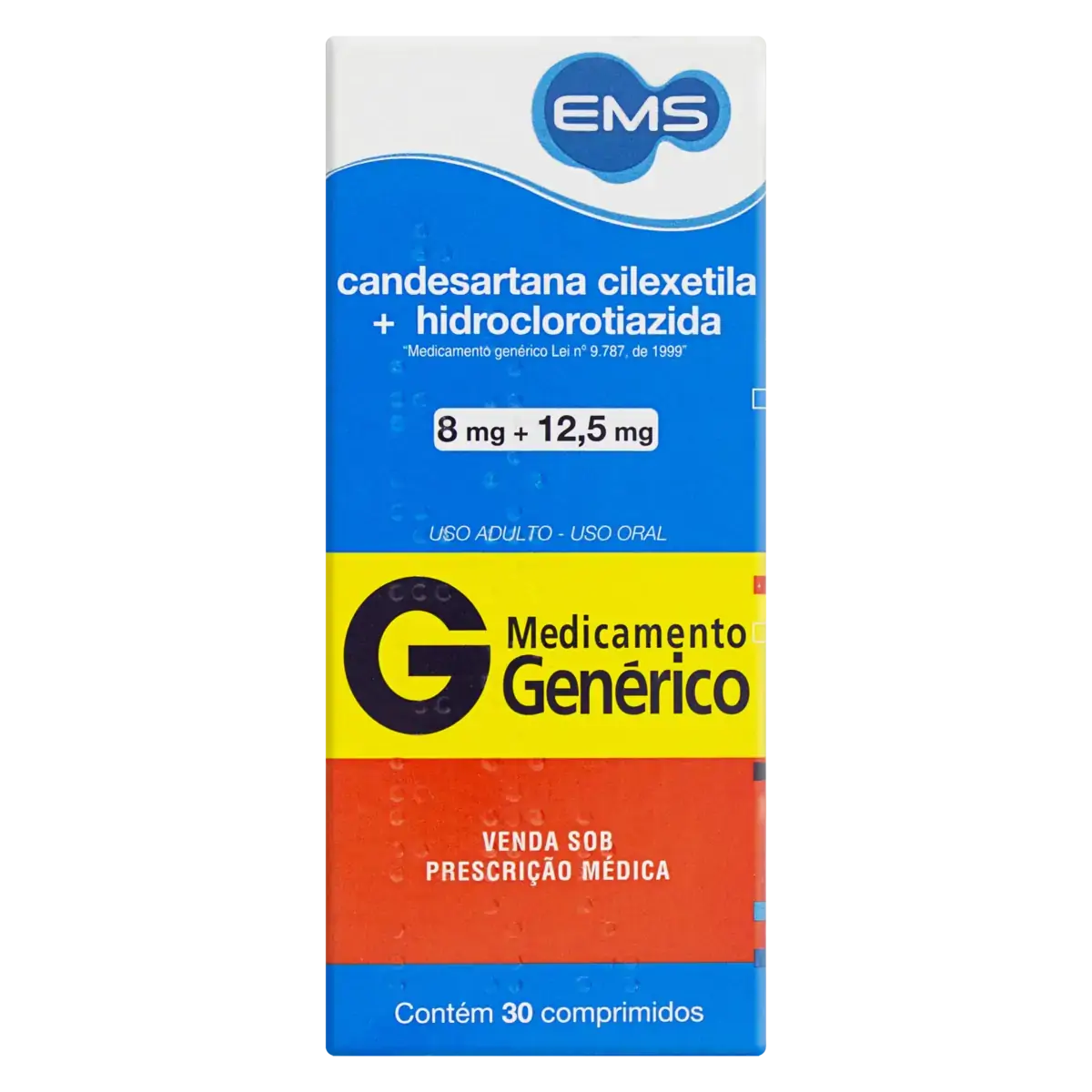 Candesartana Cilexetila Hidroclorotiazida Ems Caixa 30 Comprimidos