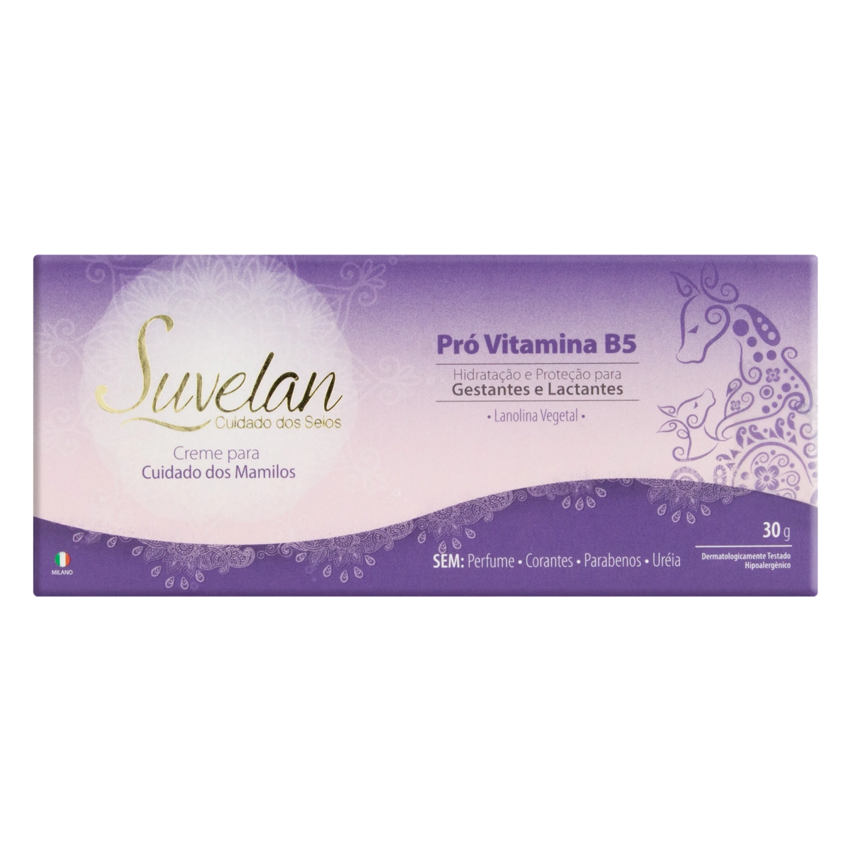 Creme Para Cuidado Dos Mamilos Sem Perfume Suvelan Caixa 30g