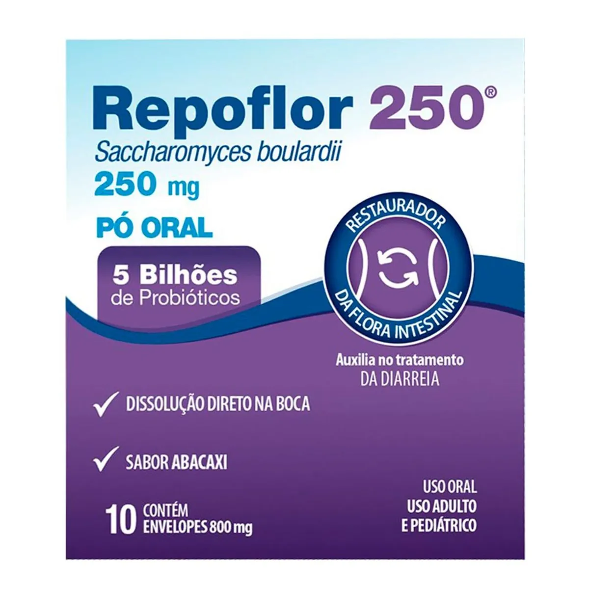 Repoflor 250mg Cx 10 Saches