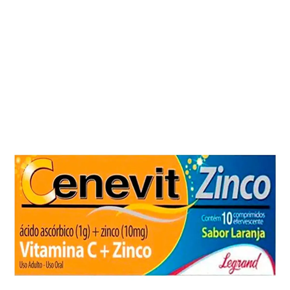 Suplemento Alimentar Cenevit Zinco 1g com 10 Comprimidos Efervescentes