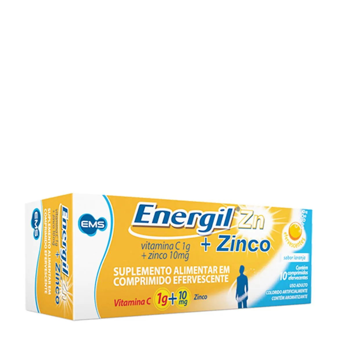 Energil ZN Vitamina C + Zinco Suplemento Alimentar 10cpr efervescentes