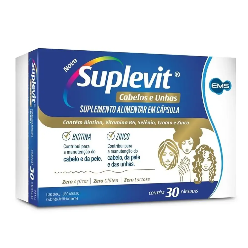 Suplevit Cabelos E Unhas C/30 Caps Dura Ems
