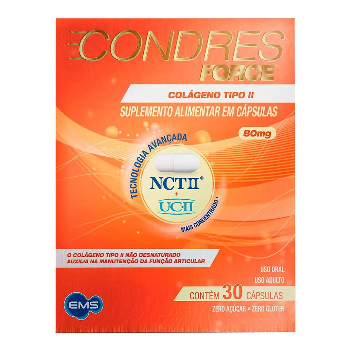 Colágeno Condres Force Colágeno Uc-Ii + Nct-Ii 30 Cápsulas