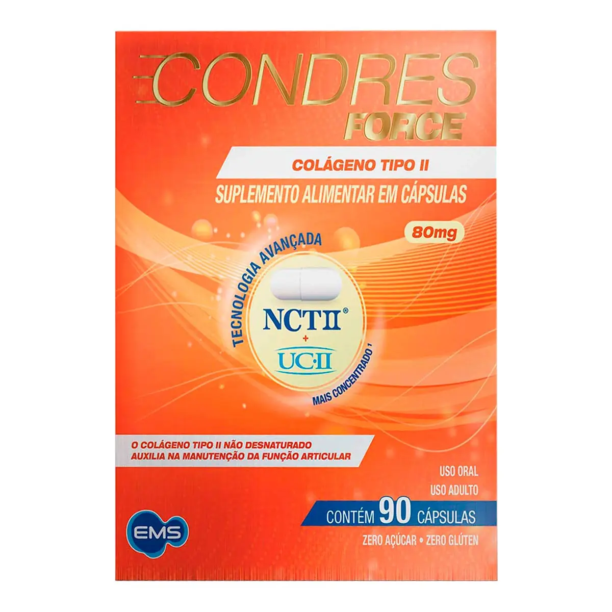 Colágeno Tipo Ii Condres Force Com Ems 90 Cápsulas