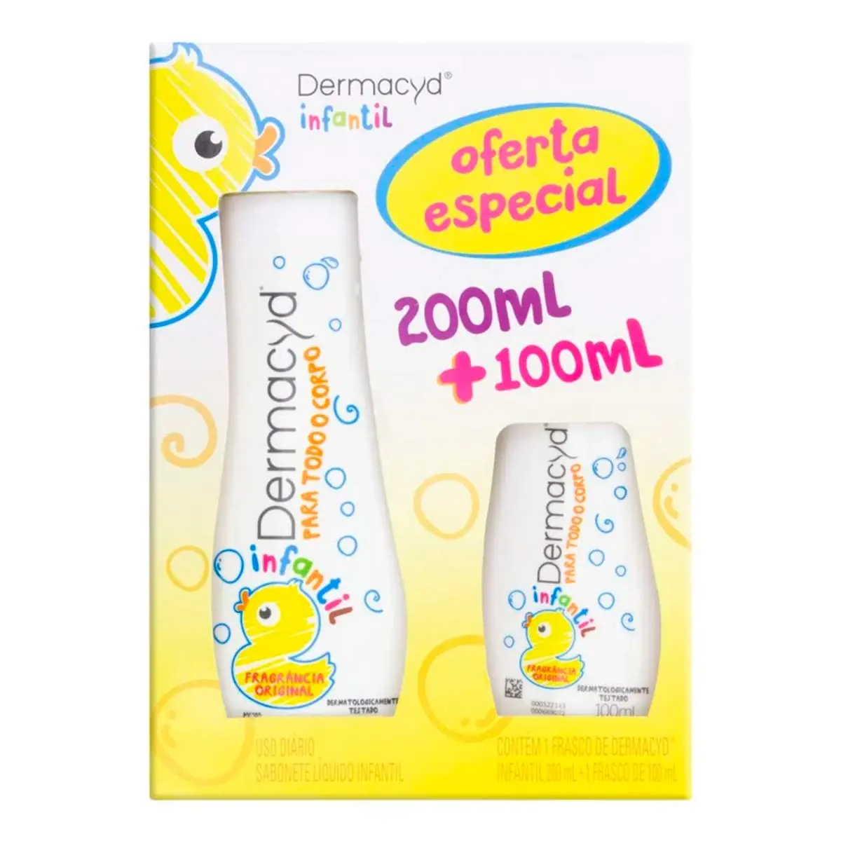 Kit Dermacyd Infantil Sabonete Líquido Íntimo 200ml + 100ml