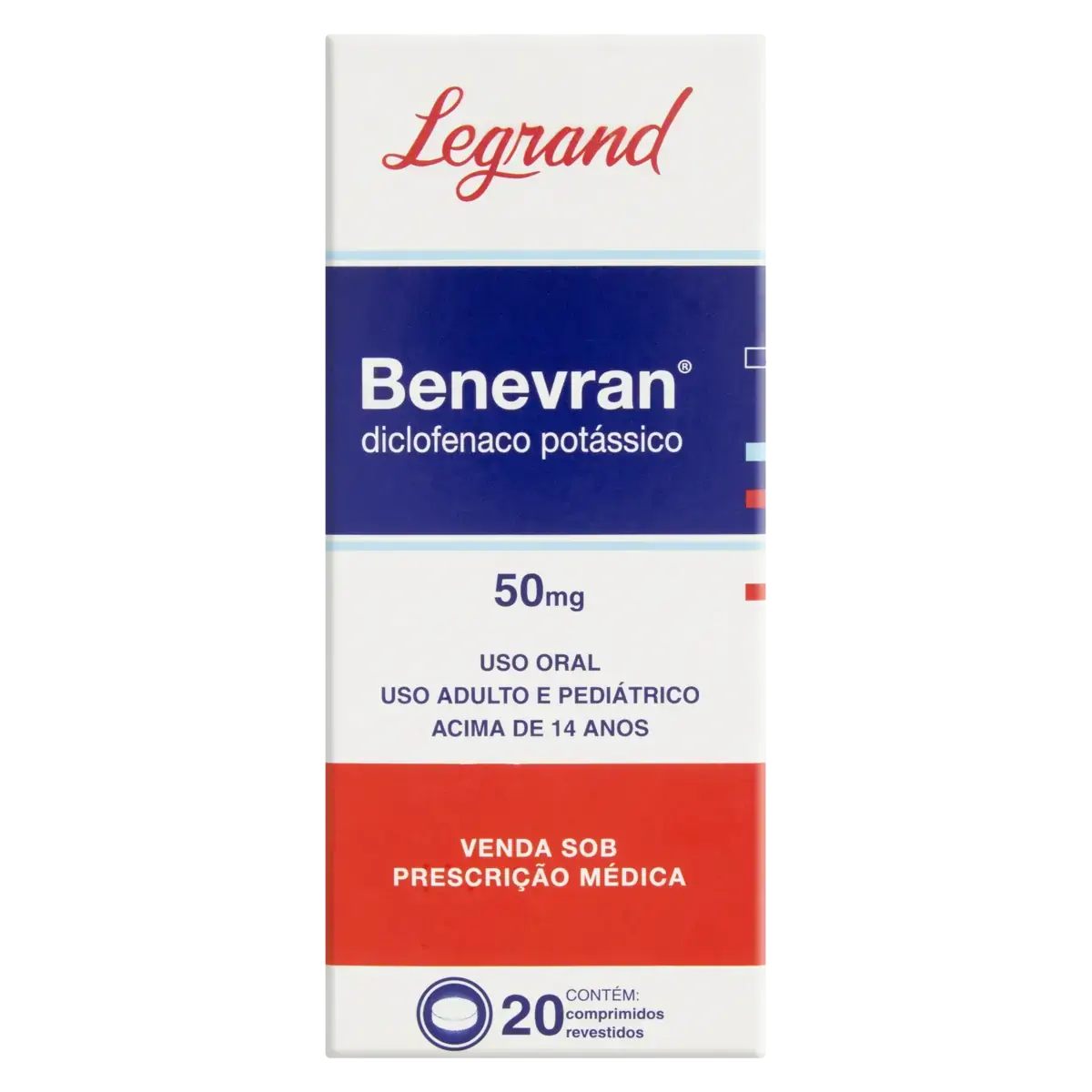 Benevran 50mg Legrand Caixa 20 Comprimidos Revestidos