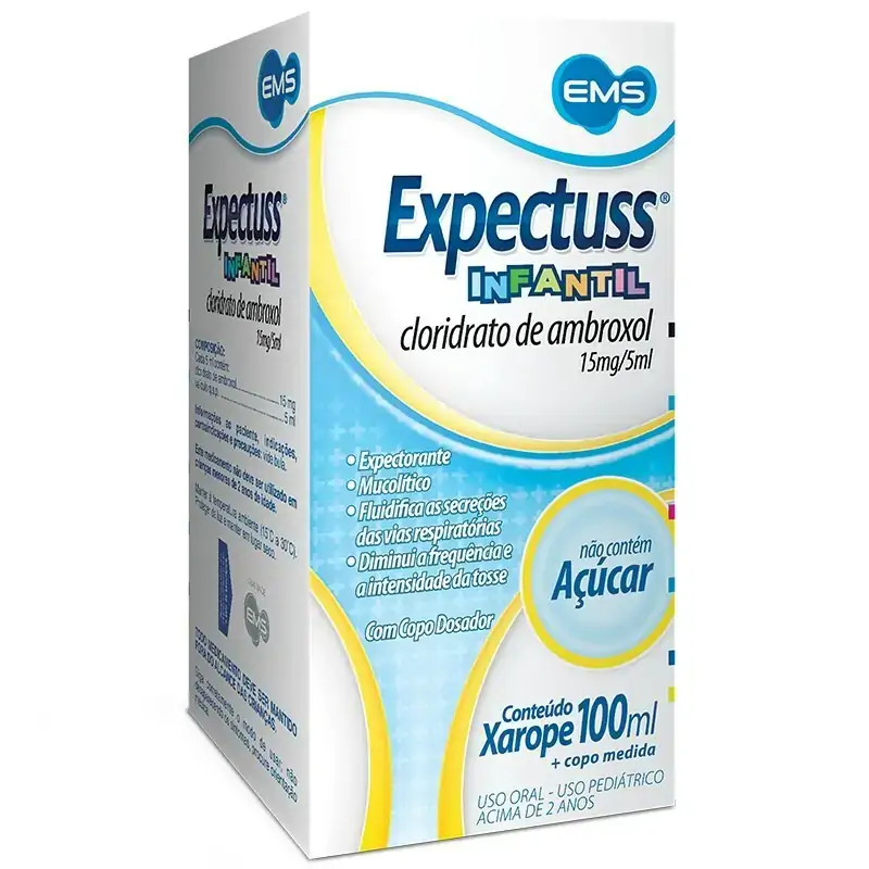 Xarope Expectuss Infantil 15mg/5ml Ems Caixa 100ml Copo Medida