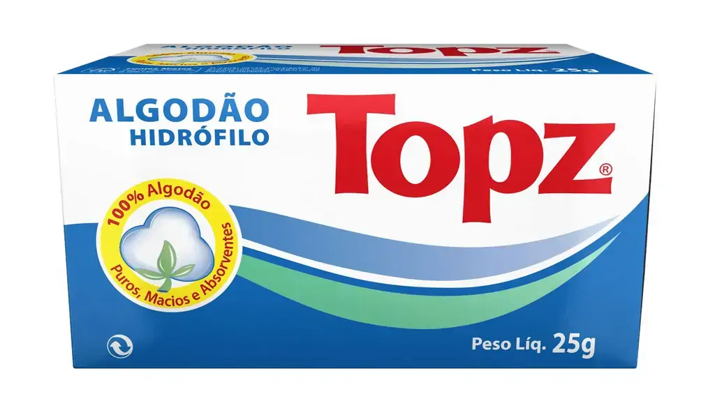 Algodão Hidrófilo Topz Caixa 25g
