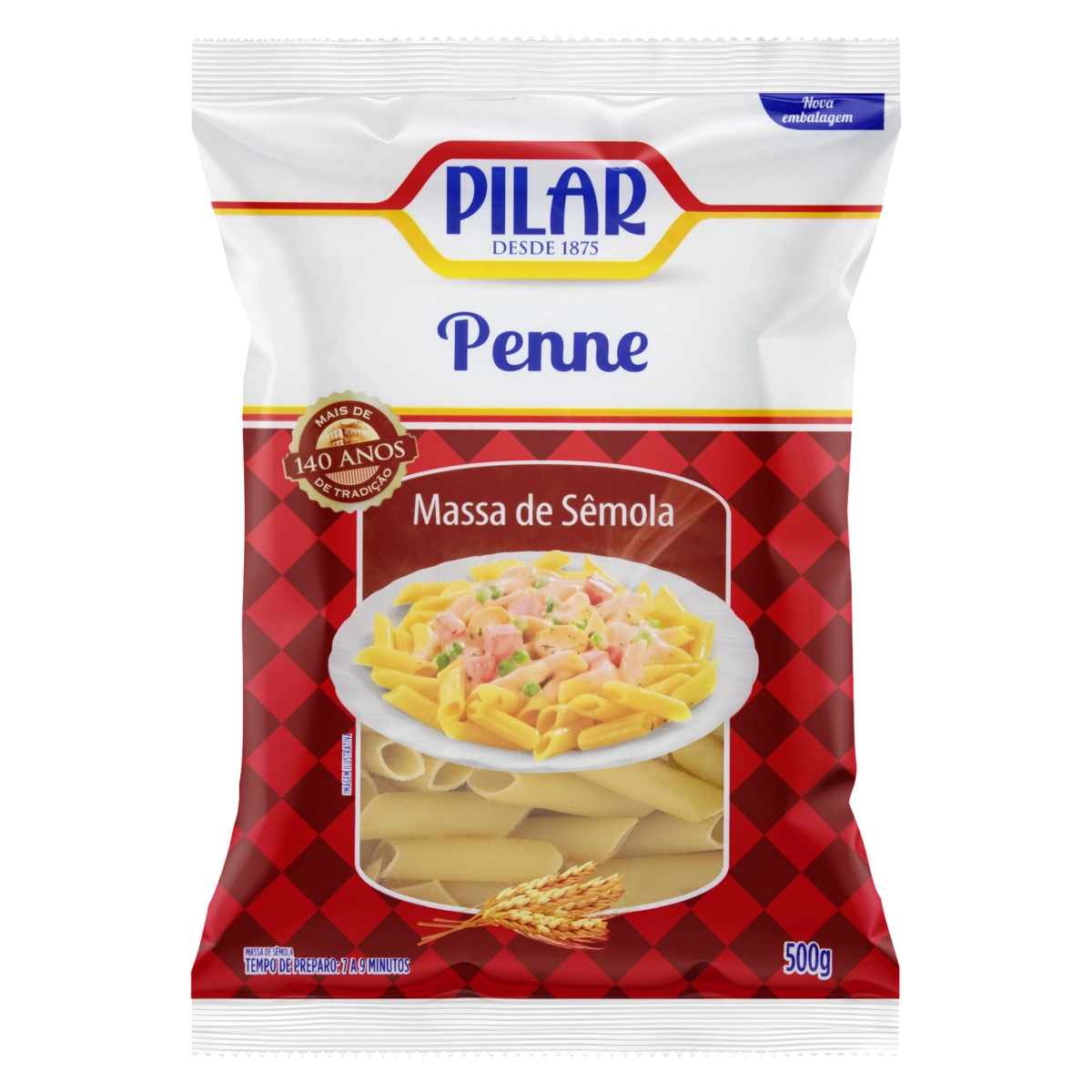 Macarrão De Sêmola Penne Pilar Pacote 500g