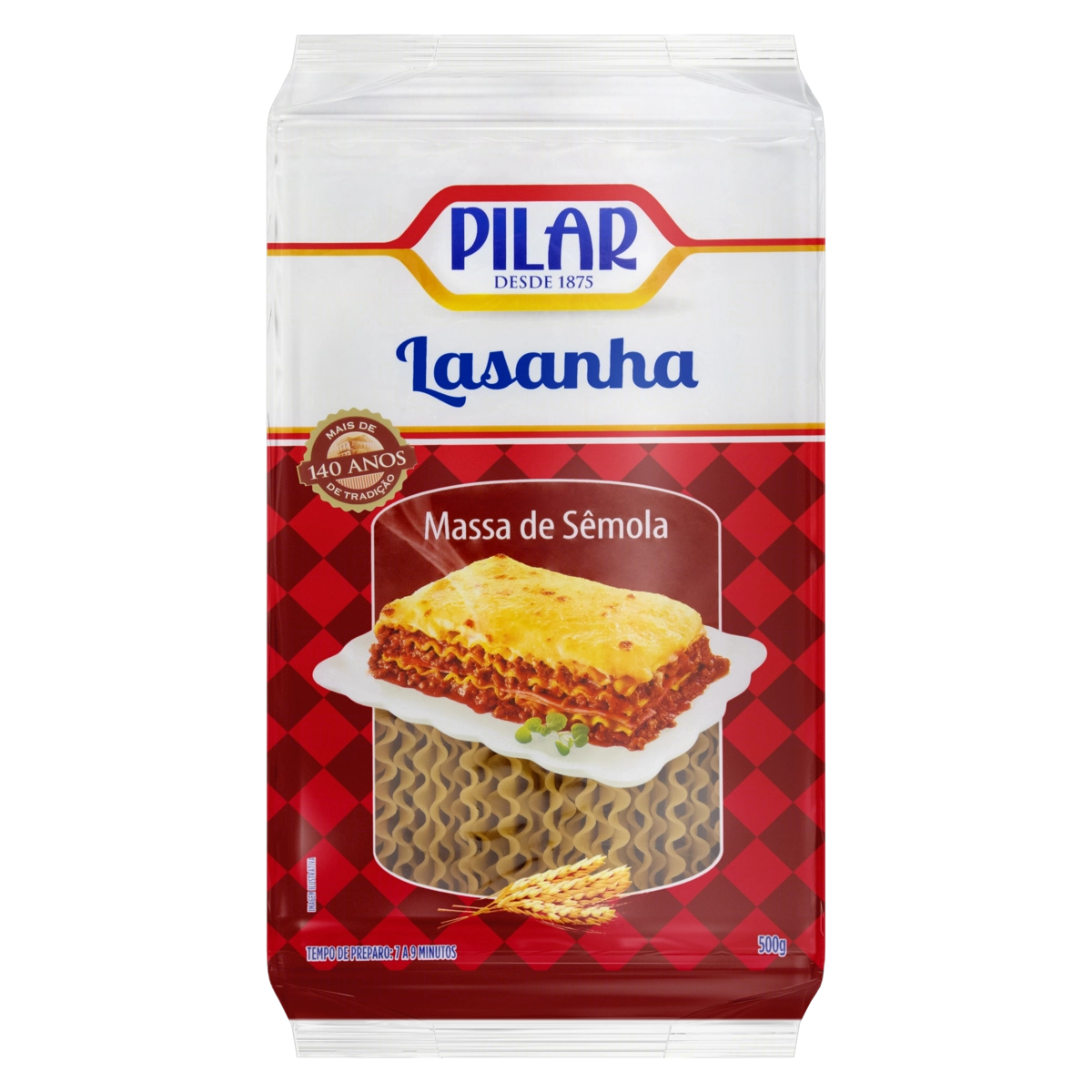Massa Para Lasanha Pilar Pacote 500g