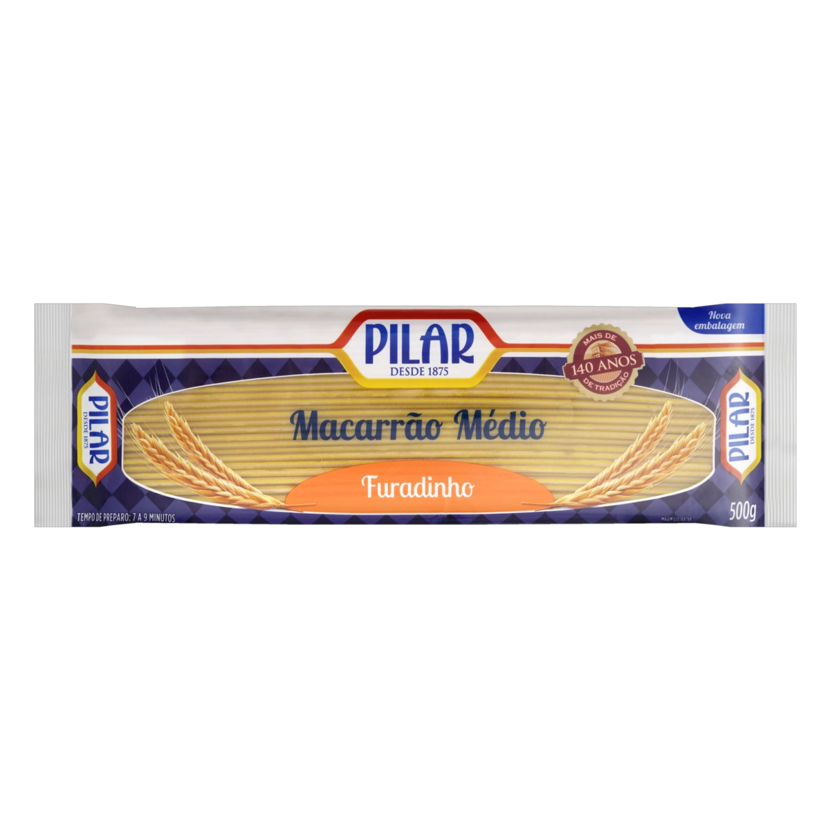 Macarrão De Trigo Furadinho Médio Pilar Pacote 500g