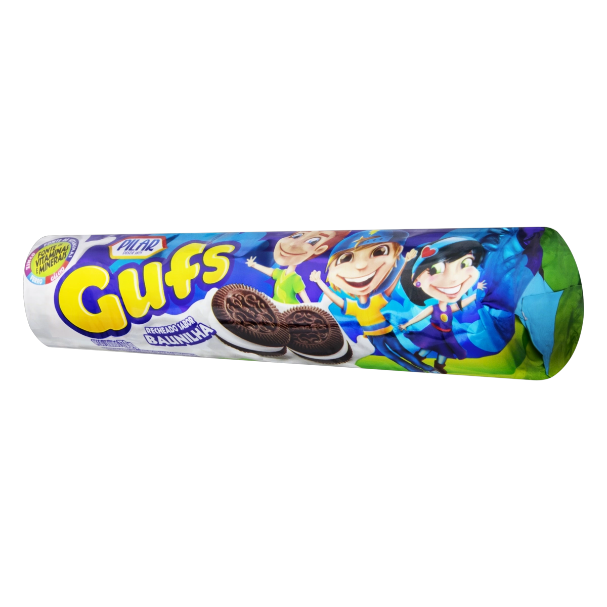 Biscoito Chocolate Recheio Baunilha Pilar Gufs Pacote 130g