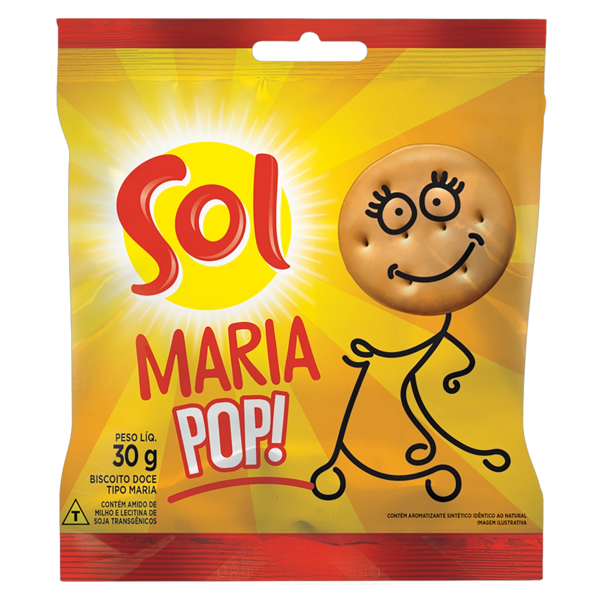 Biscoito Maria Sol Pop Pacote 30g