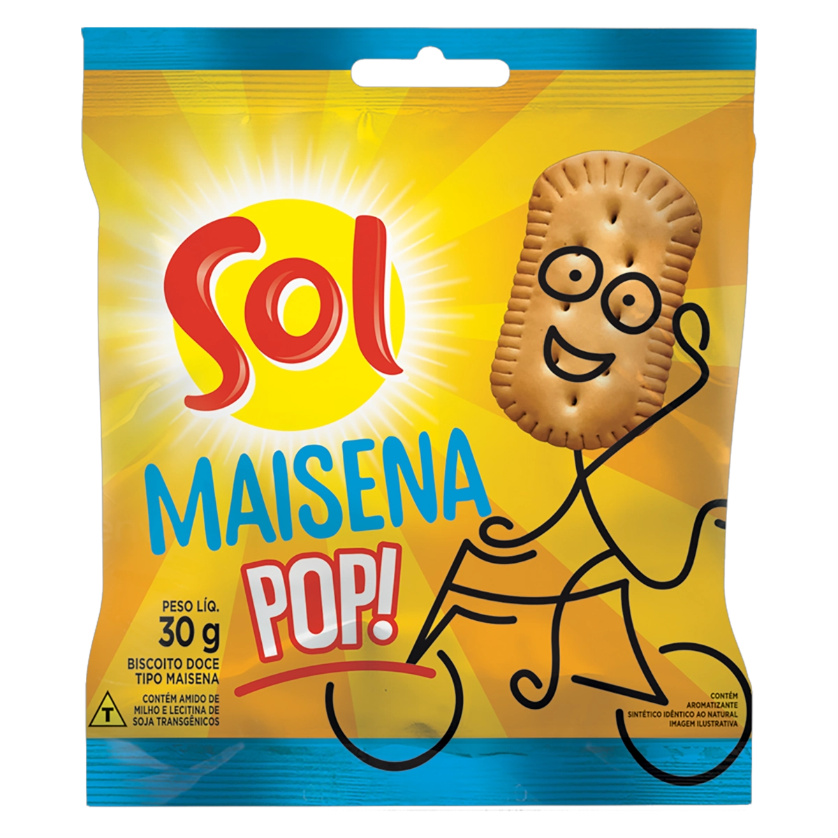 Biscoito Maisena Sol Pop Pacote 30g