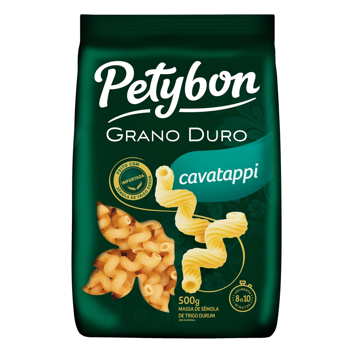 Macarrão De Sêmola De Trigo Grano Duro Cavatappi Petybon Pacote 500g