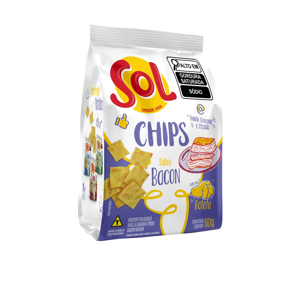 Sol Hits Chips Bacon 60g