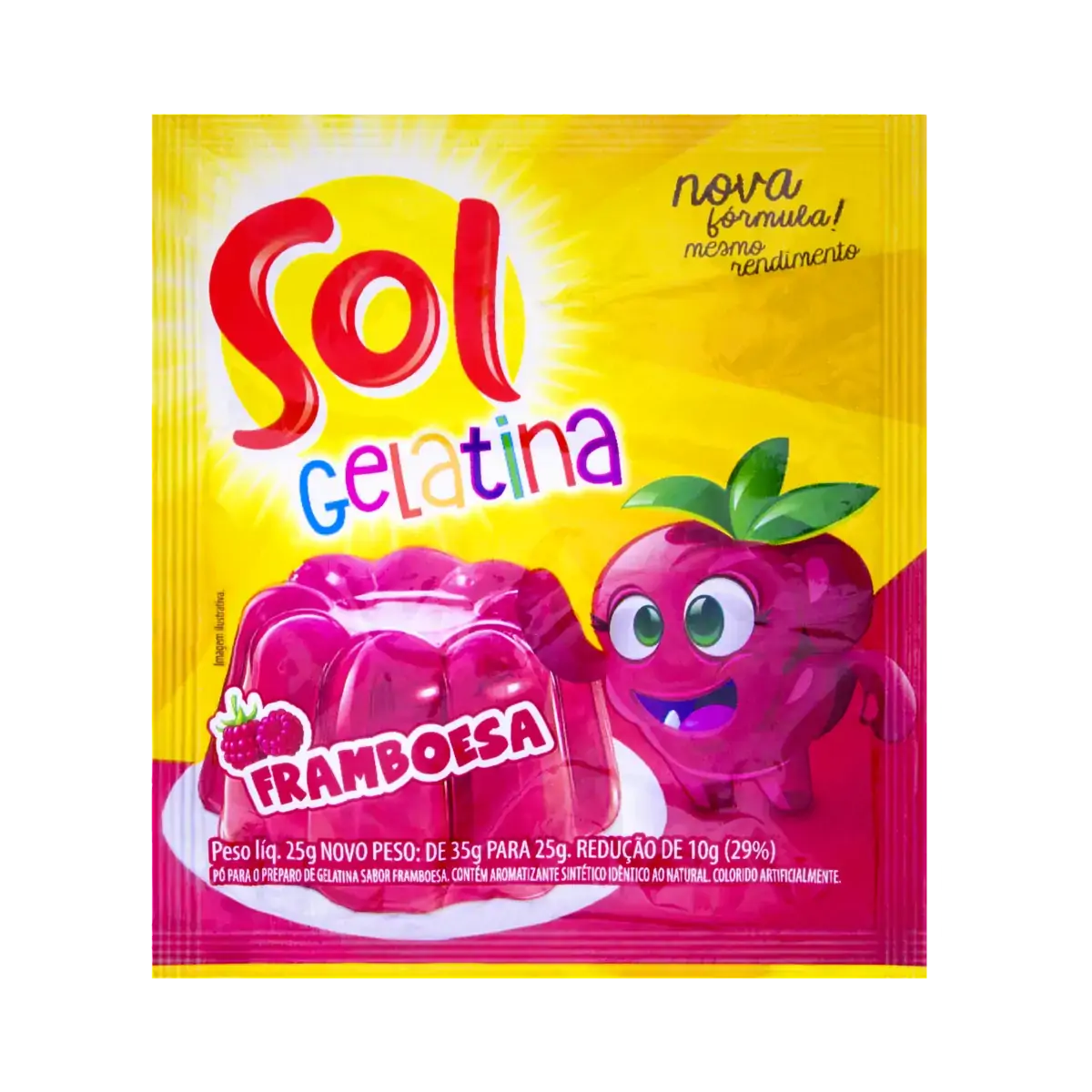 Gelatina Sol Framboesa Sch 4x15x35g Dis