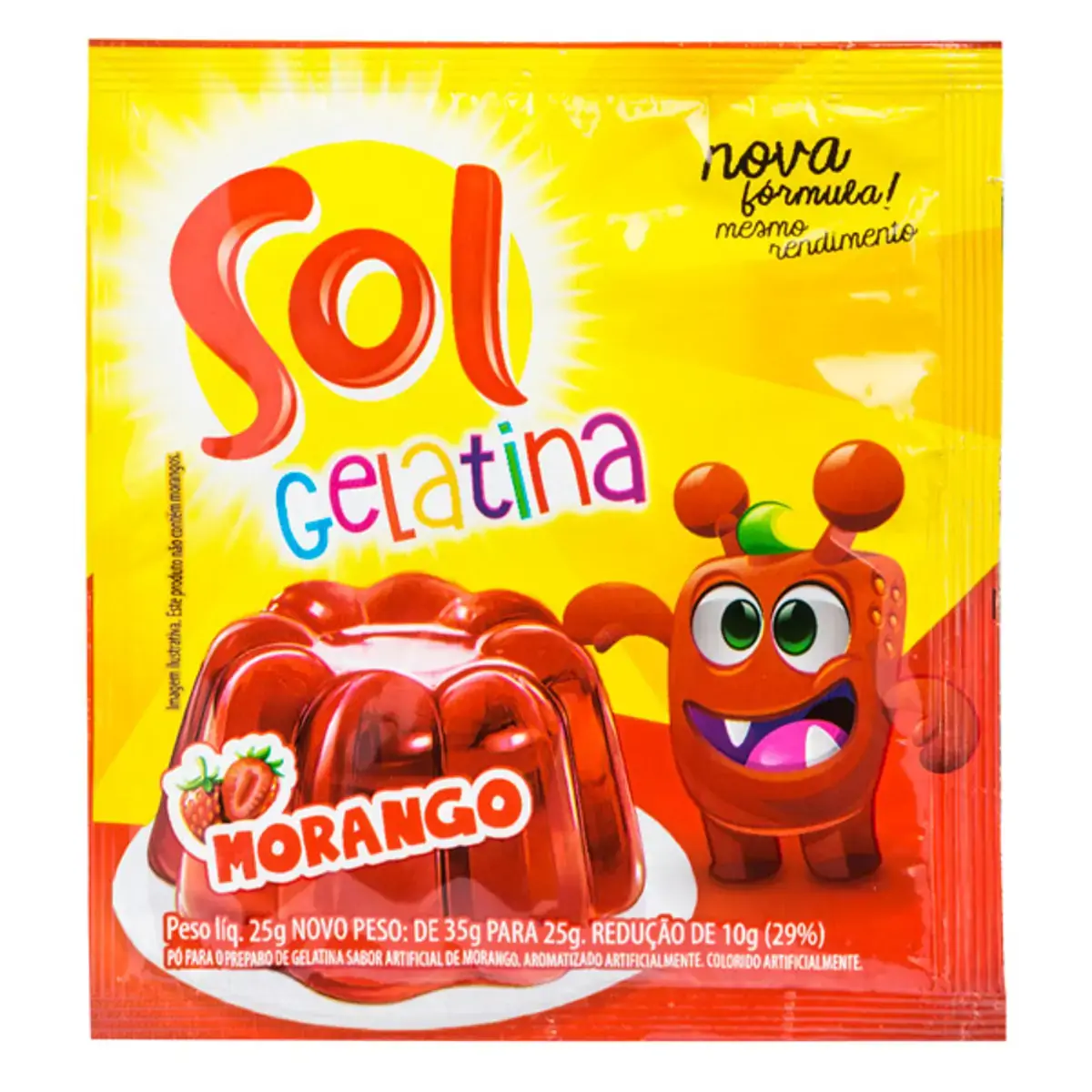 Gelatina Sol Morango Sch 25g