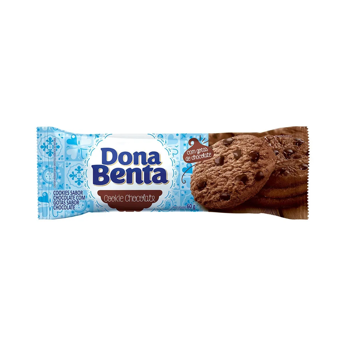 Cookie de Chocolate com Gotas de Chocolate Dona Benta 60g
