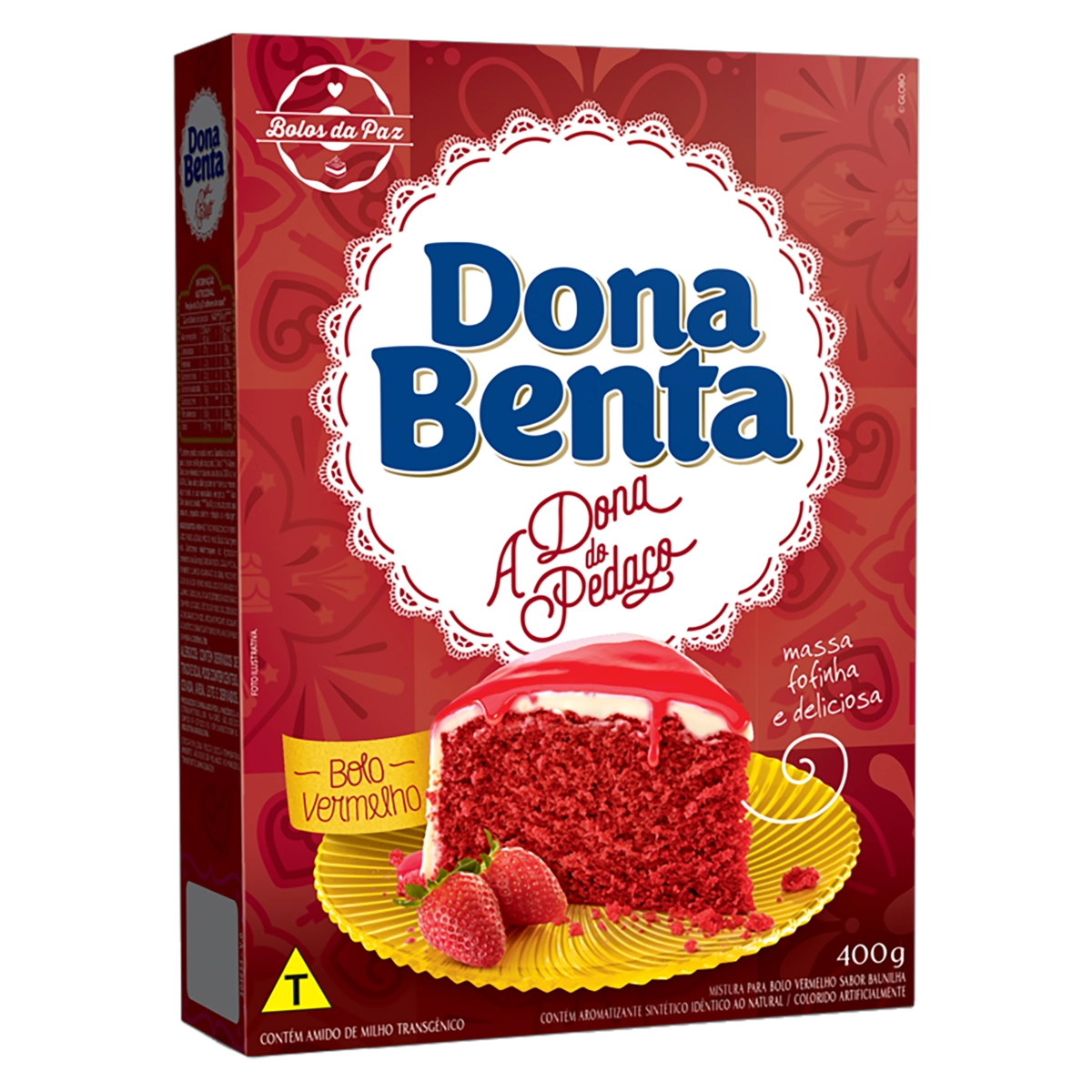 Mistura Para Bolo Vermelho Baunilha Dona Benta A Dona Do Pedaço Caixa 400g