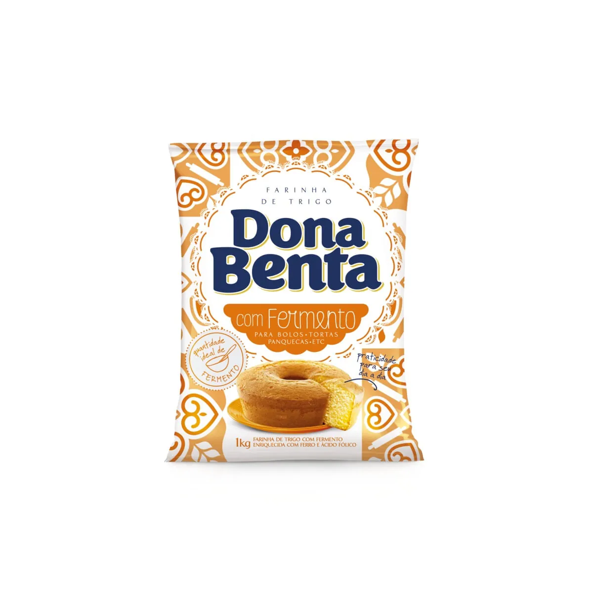 Farinha de Trigo Especial com Fermento DONA BENTA Pacote 1kg