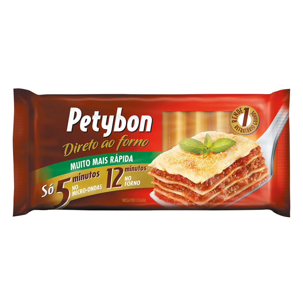 Massa De Sêmola Para Lasanha Tradicional Petybon Pacote 200g