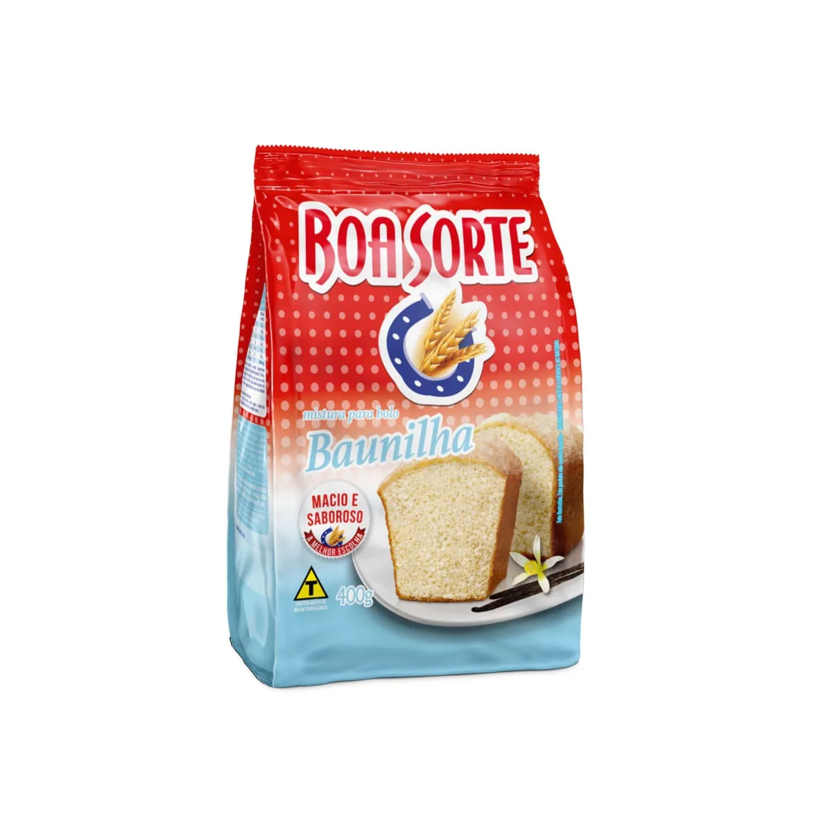 Mistura Para Bolo Baunilha Boa Sorte Pacote 400g