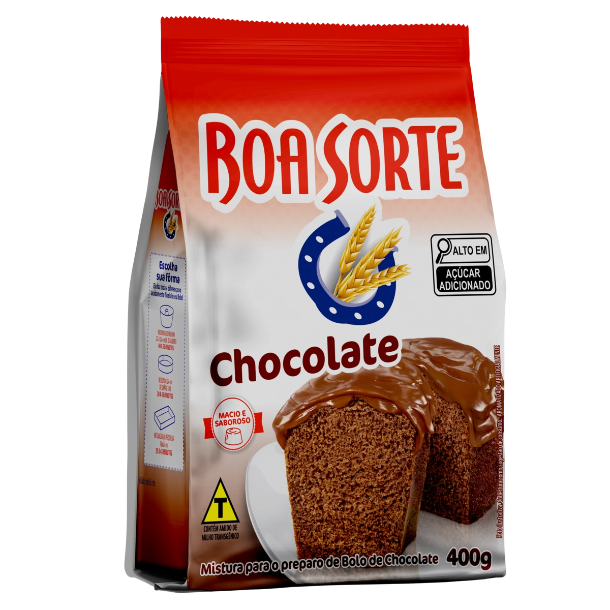 Mistura Para Bolo Chocolate Boa Sorte Pacote 400g