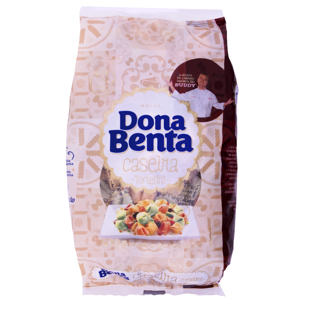 Macarrão De Sêmola Caseiro Tortelini Dona Benta Colori Pacote 500g