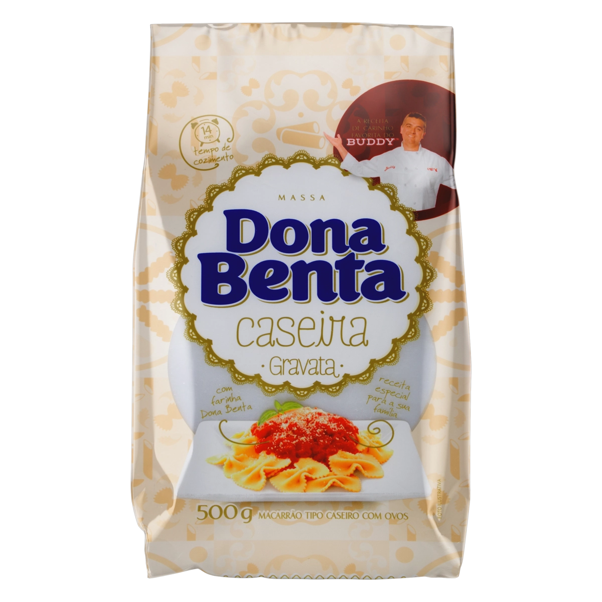 Macarrão Com Ovos Caseiro Gravata Dona Benta Pacote 500g