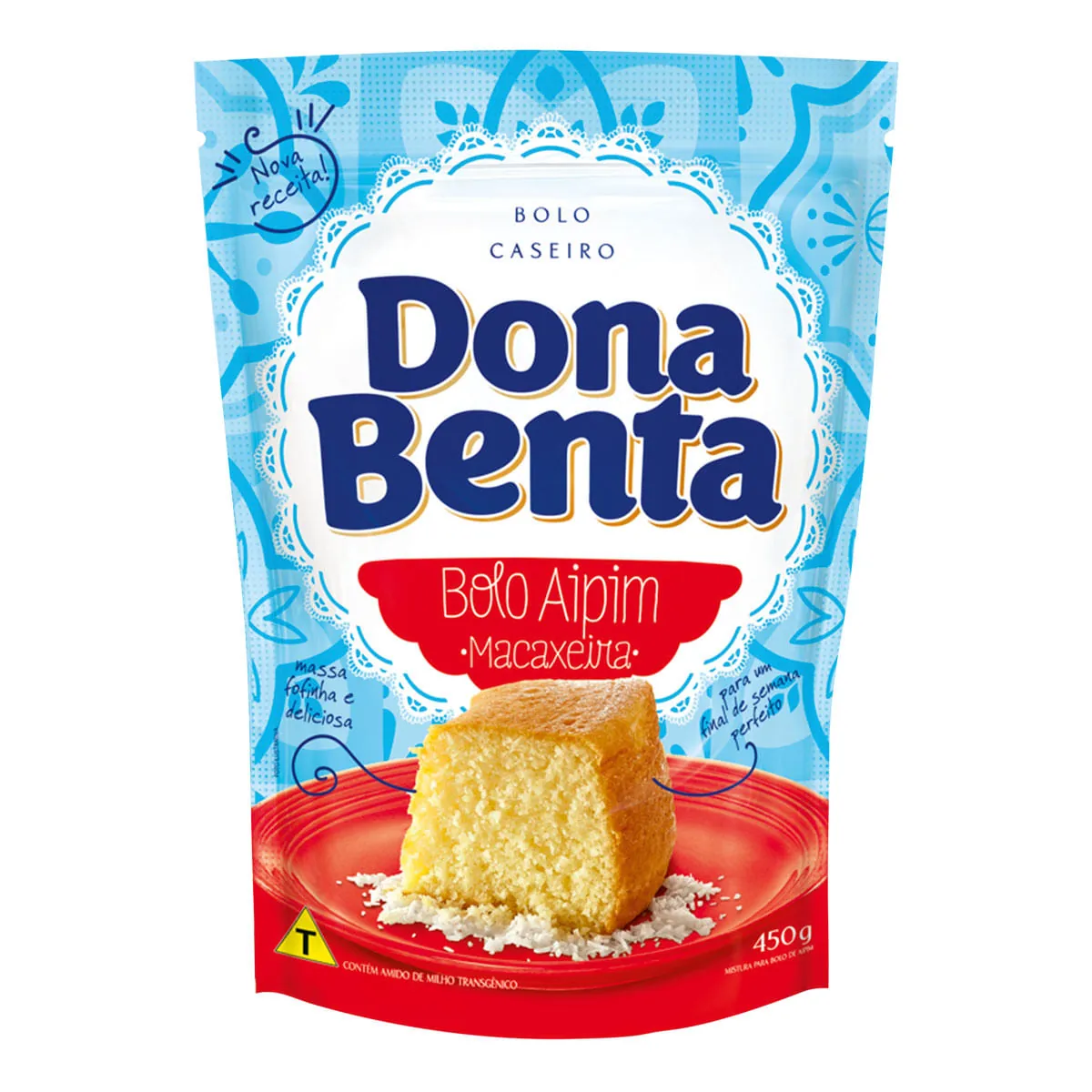 Mistura Para Bolo Aipim Macaxeira Dona Benta Sachê 450g