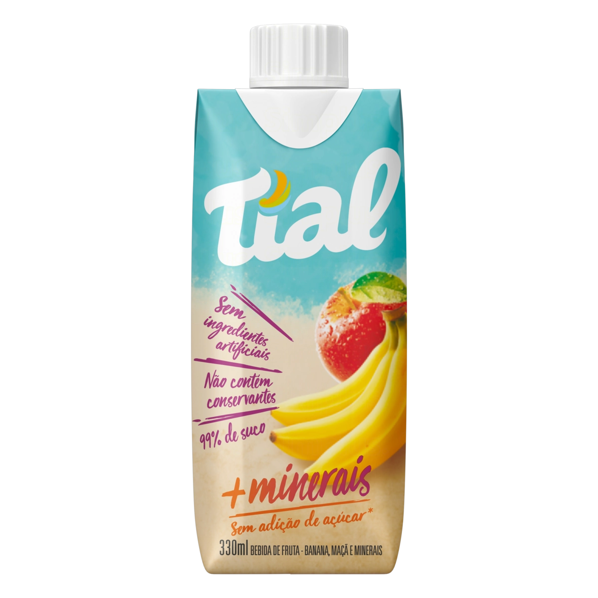 Bebida Banana, Maçã E Minerais Tial Caixa 330ml