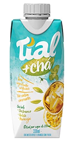 Chá Verde, Hortelã, Branco Com Maracujá Tial Chá Caixa 330ml