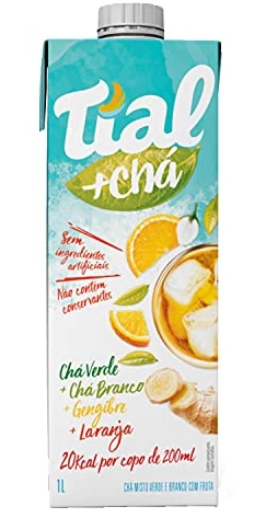 Chá Verde, Branco Com Laranja E Gengibre Tial Chá Caixa 1l