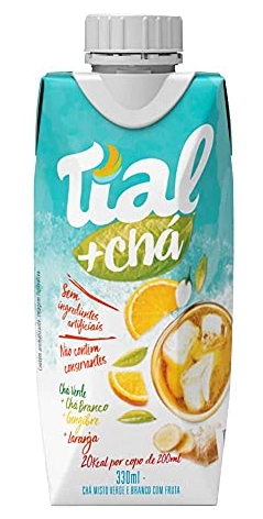 Chá Verde, Branco Com Laranja E Gengibre Tial Chá Caixa 330ml