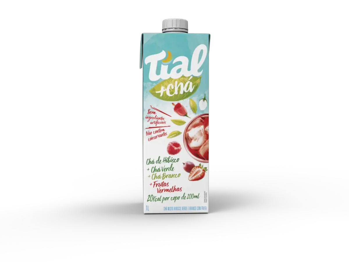 Chá Verde, Branco, Hibisco Com Frutas Vermelhas Tial Chá Caixa 1l