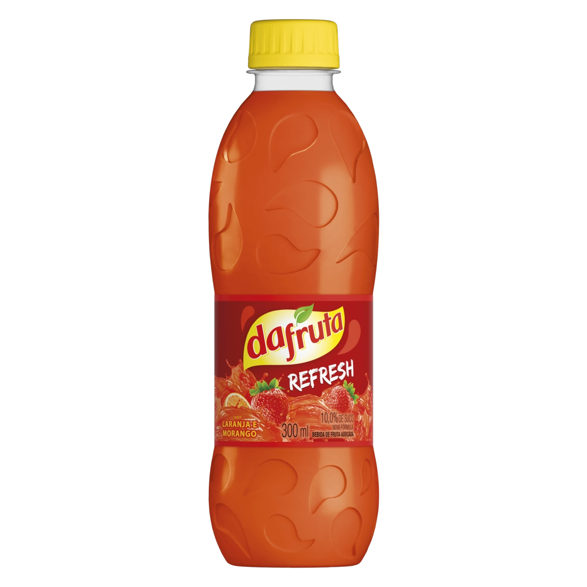 Bebida Adoçada Laranja E Morango Dafruta Refresh Garrafa 300ml