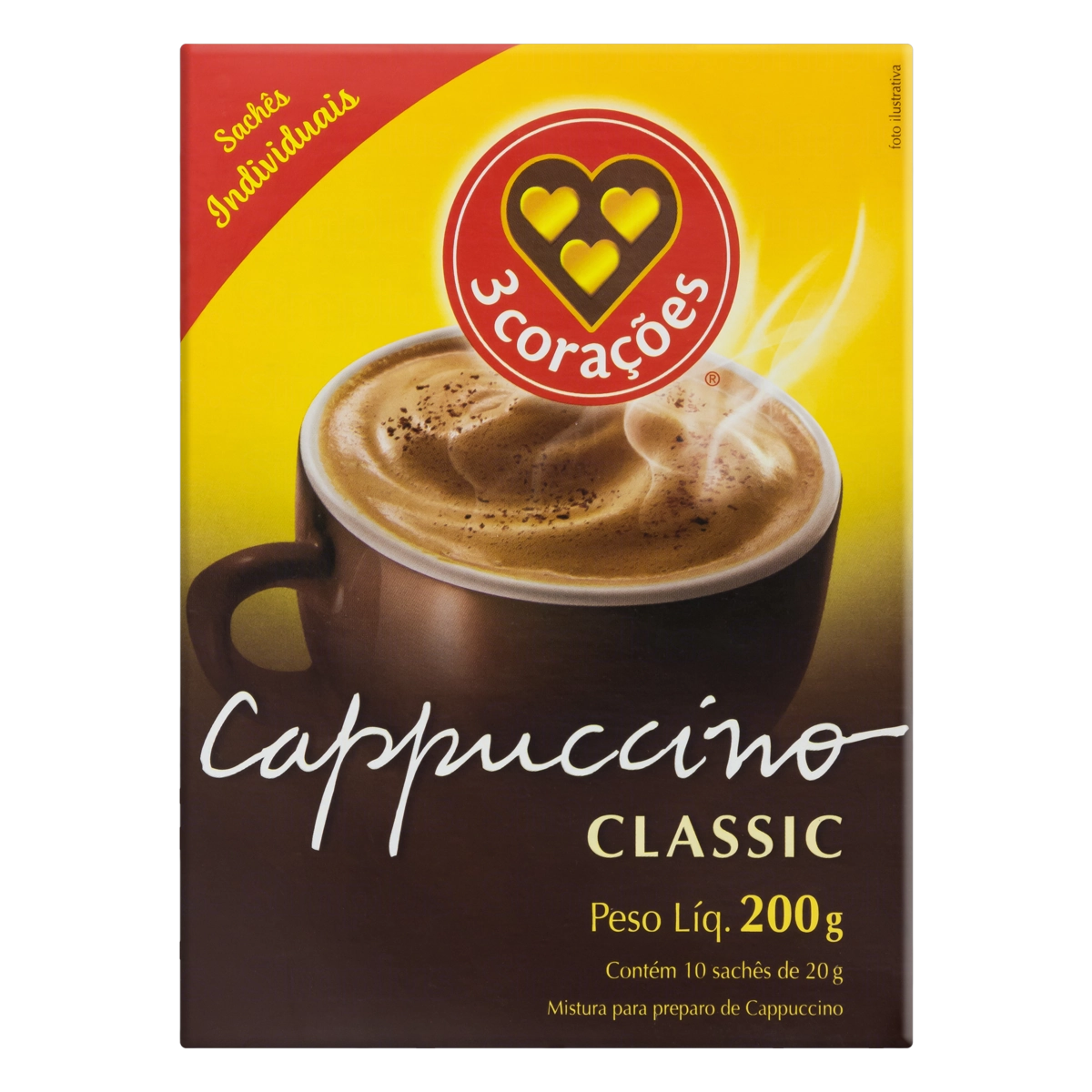 Cappuccino 3 Coracoes 200gr Sachet