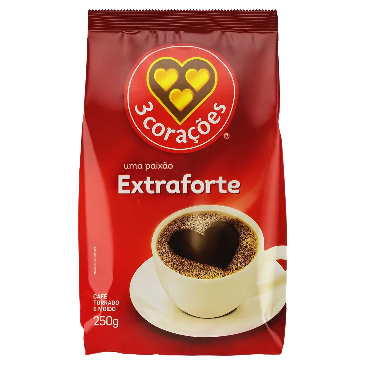 Café Torrado e Moído Extraforte 3 Corações 250g