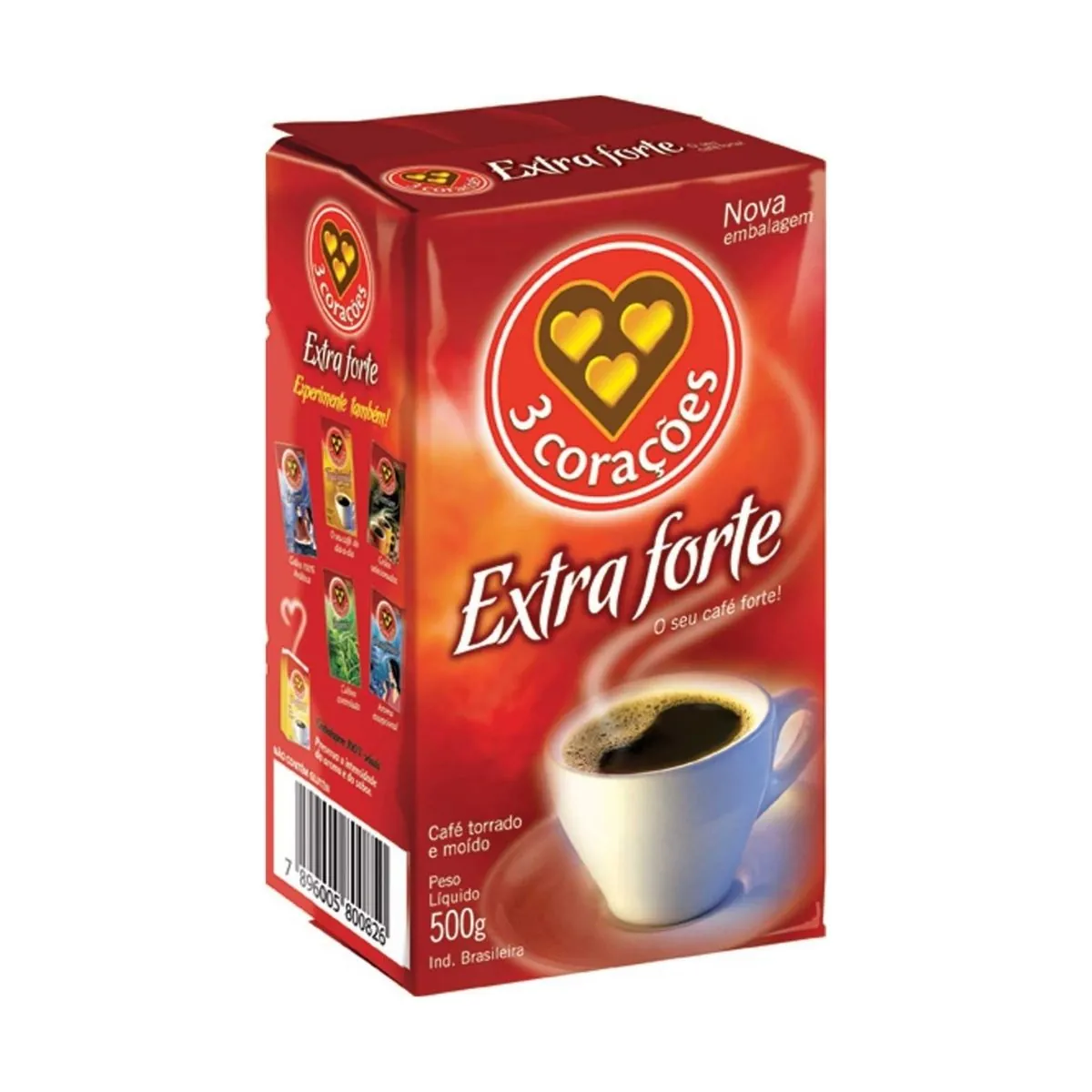 Café Vácuo Extra Forte 3 corações 500 g
