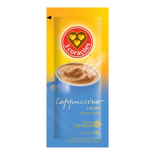 Capuccino 3 Coracoes Light Sache 14grs