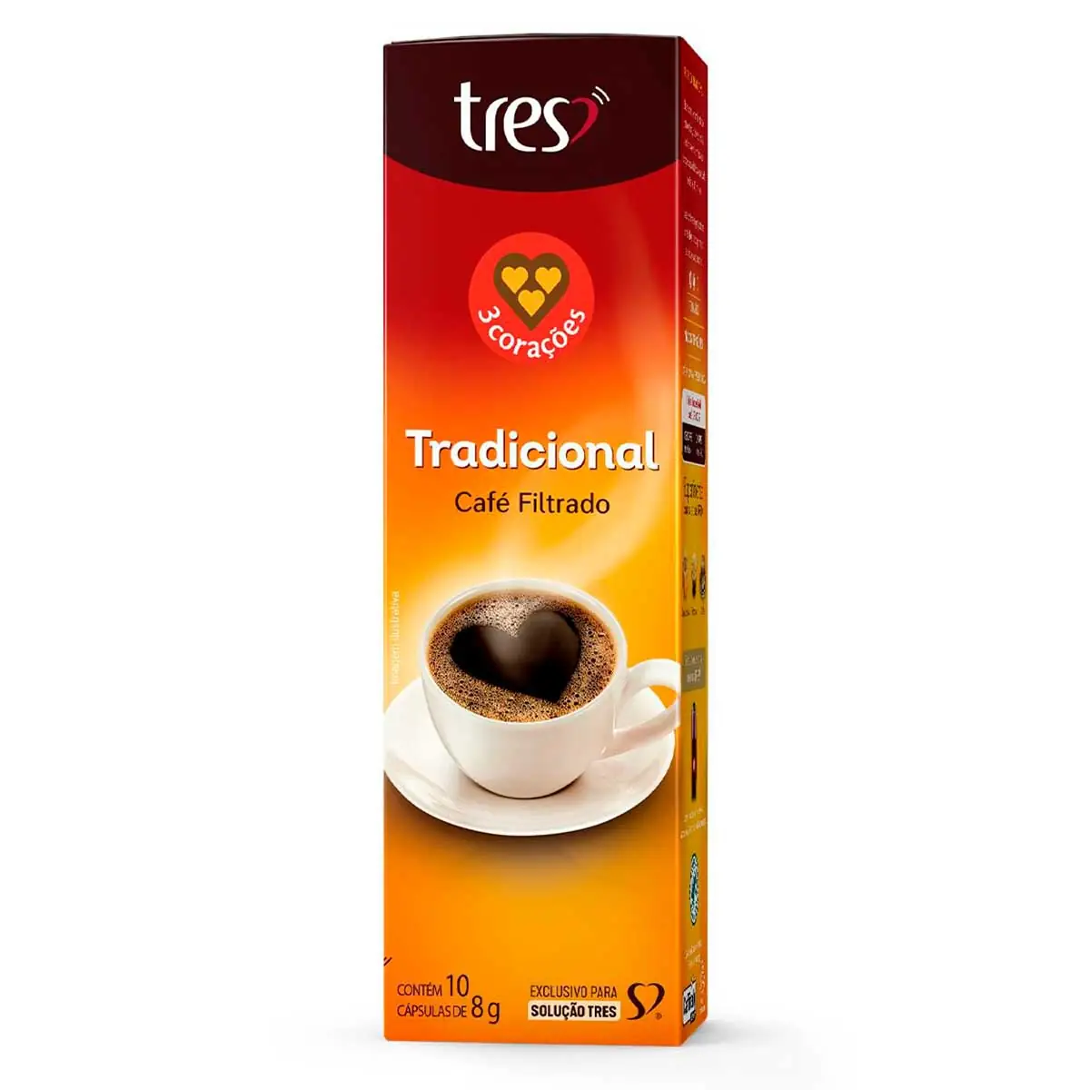Café Cápsula Três Café Filtrado Classic 75G 10 Unidades