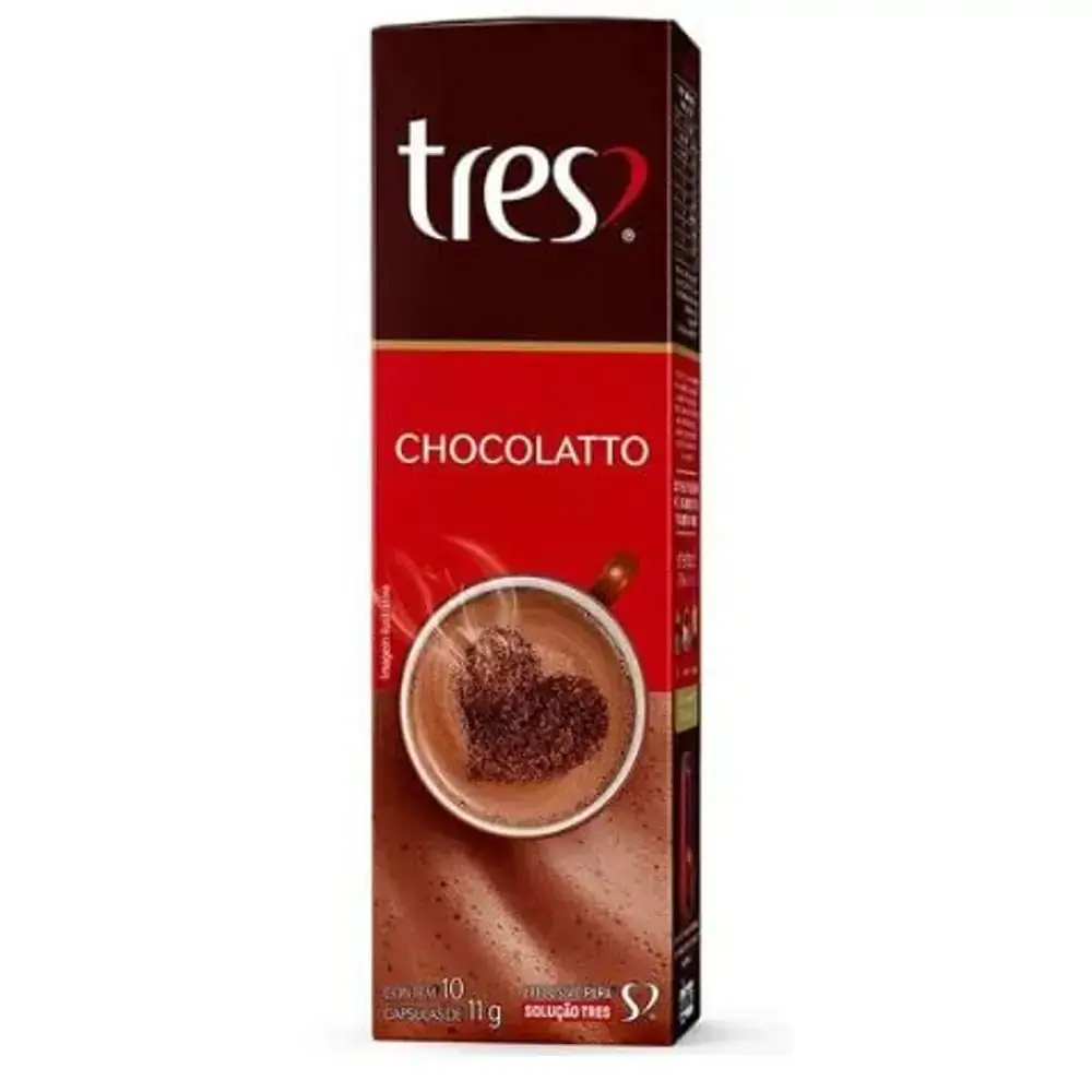 Chocolate Quente Chocolatto 3 Corações 10 Cápsulas