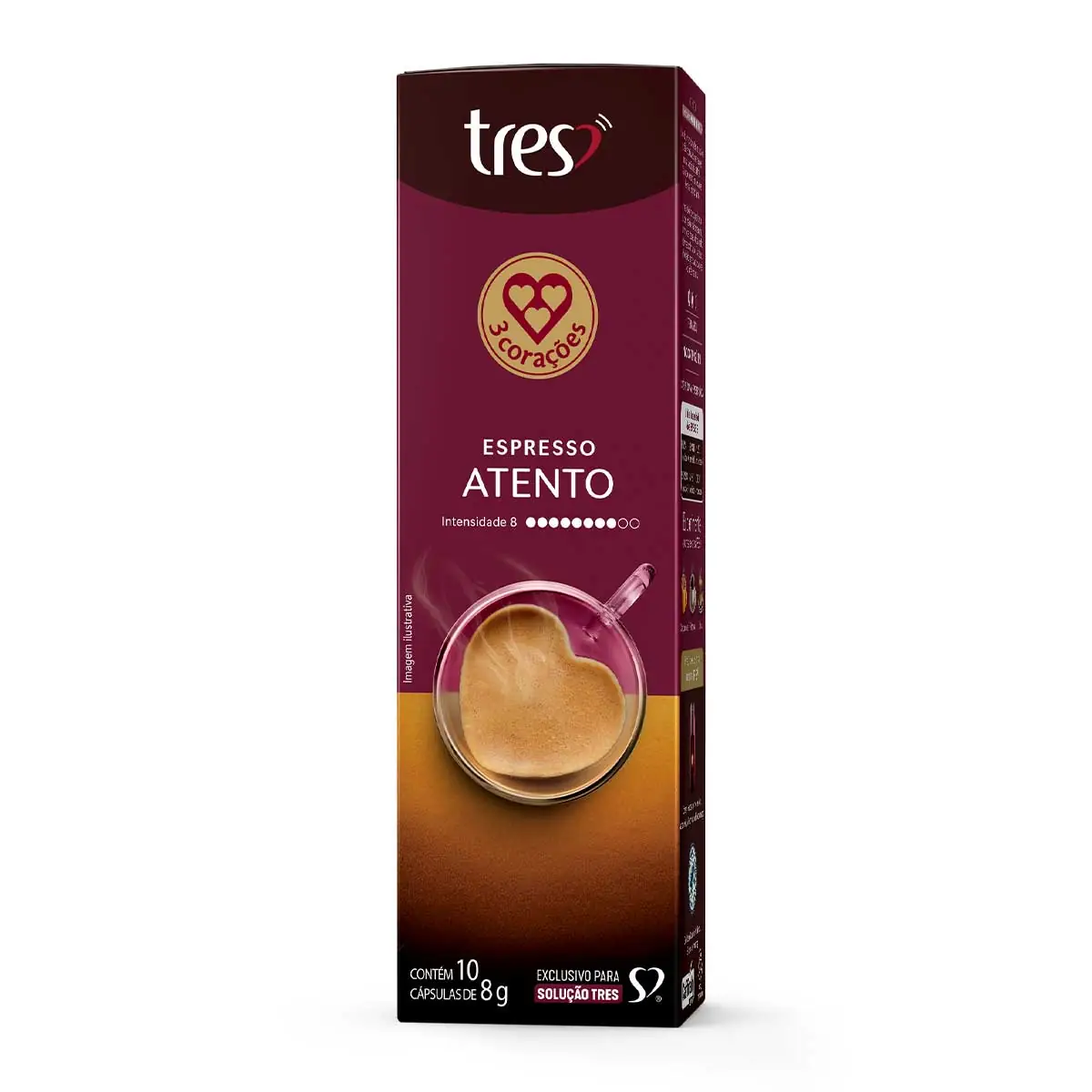 Café Expresso 3 Corações 80g 10 Cápsulas