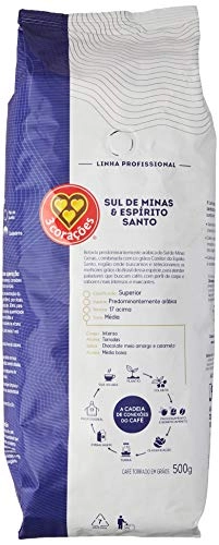 Café Torrado Em Grãos Sul De Minas E Espírito Santo 3 Corações Profissional Pacote 500g