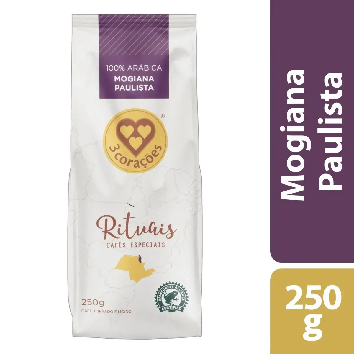 Café Torrado e Moído Especial 3 CORAÇÕES Rituais Mogiana Paulista Pacote 250g